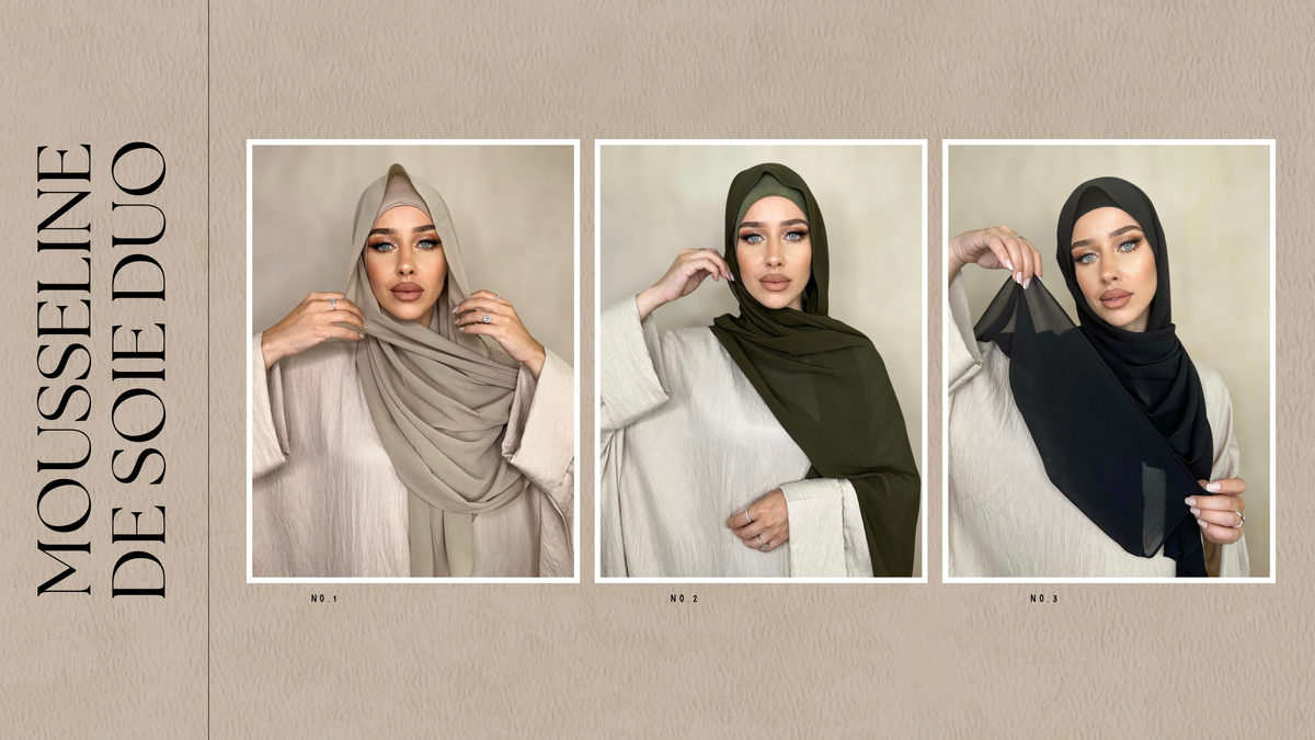 Hijabs Mousseline de Soie avec Bonnet pas cher - Shaane Collection