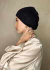 Bonnet Hijab intégral à nouer Noir