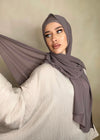 Hijab Mousseline de Soie Duo Taupe