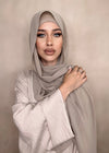 Hijab Mousseline de Soie Duo Sable