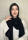 Hijab Mousseline de Soie Duo noir