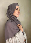 Hijab Mousseline de Soie Duo Taupe