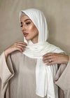 Hijab Jersey Premium blanc cassé