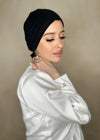 Bonnet Hijab à nouer Noir