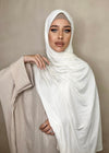 Hijab Jersey Premium blanc cassé