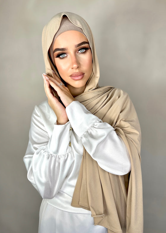 Hijab Jersey bambou perfect beige