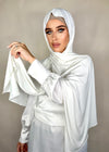 Hijab Jersey bambou blanc