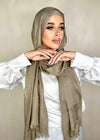 Hijab Viscose light vert taupe