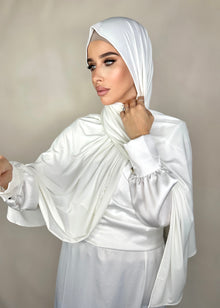  Hijab Jersey bambou blanc