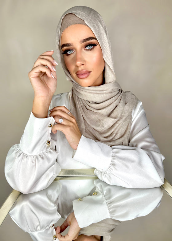 Hijab Viscose light Grège