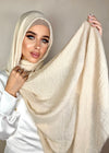 Hijab Viscose froissée premium nude