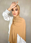 Hijab Jersey bambou camel