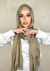 Hijab Viscose light vert taupe
