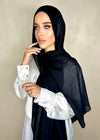 Hijab Viscose bambou noir