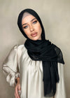Hijab Viscose Fine Noir