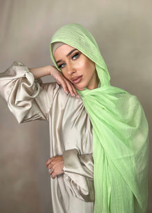  Hijab Viscose Fine vert pomme