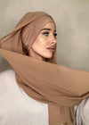 Hijab Mousseline de Soie Duo Moka