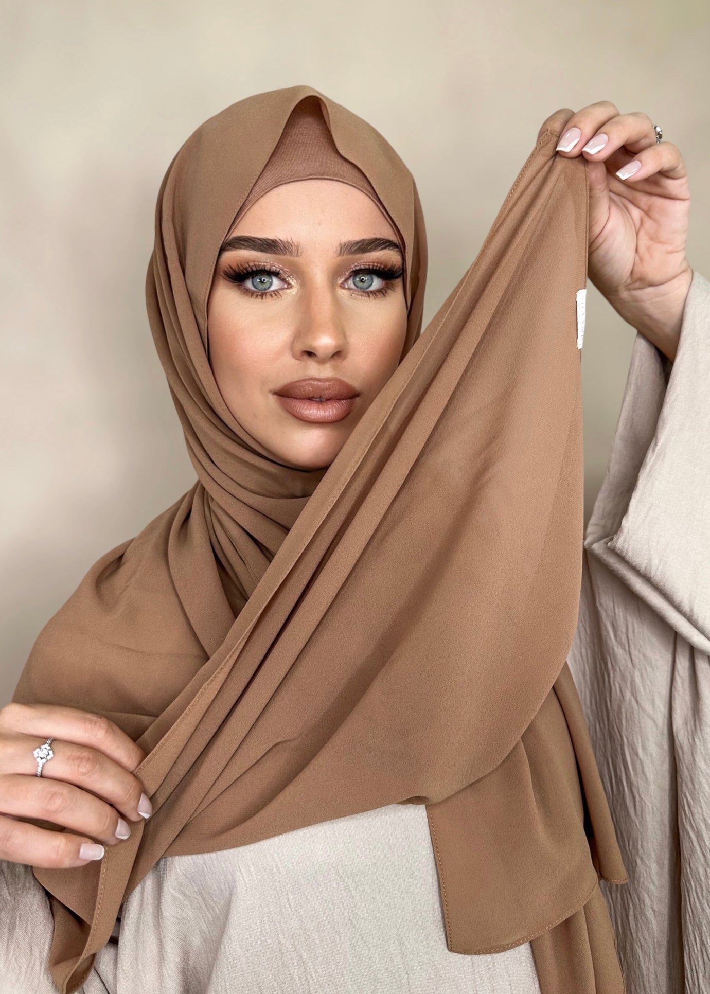 Lot De 3 Hijabs Premium En Mousseline De Soie - Foulard Chic Antidérapant, Confortable Et Opaque Pour Femmes