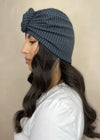 (Copie) Turban gris bleuté