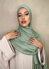 Hijab Jersey Premium vert d'eau