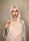 Hijab Mousseline de Soie Beige