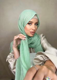  Hijab Viscose fine Vert d'eau
