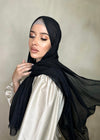 Hijab Viscose Fine Noir