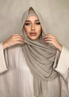 Hijab Mousseline de Soie Duo Sable