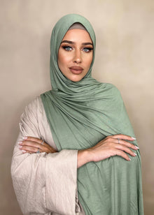 Hijab Jersey Premium vert d'eau