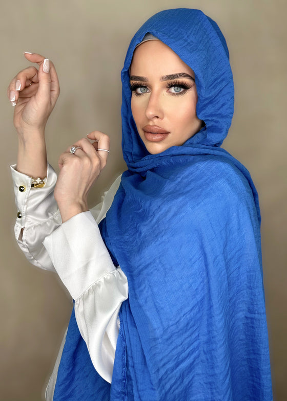 Hijab Viscose light bleu électrique