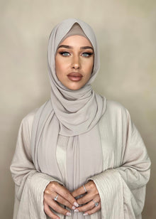  Hijab Mousseline de Soie Sable