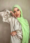 Hijab Viscose Fine vert pomme