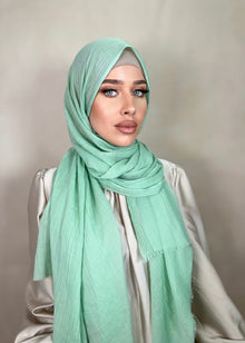  Hijab Viscose fine Vert d'eau