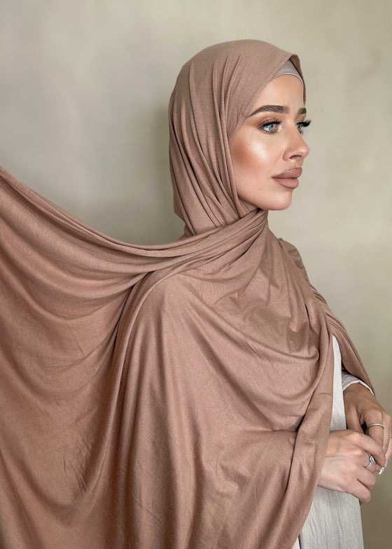 Hijab Jersey Premium beige rosé