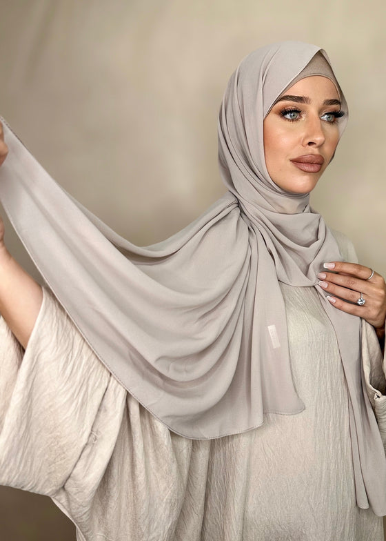 Hijab Mousseline de Soie Sable